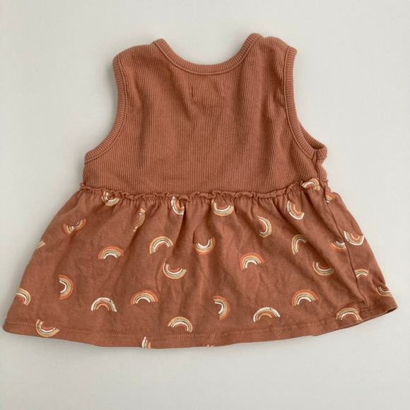 Grayson Mini 2-Piece Rainbow Ribbed Set - Rust - 6-9M - Picture 3 of 8